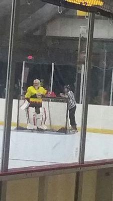 Paid to hang on a goal post and talk the entire game.