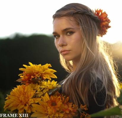 Hair and Makeup for a Sunflower Shoot