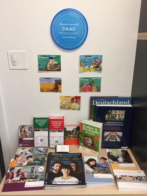 Info material on studying in Germany and DAAD funding at the DAAD San Francisco Information Center.