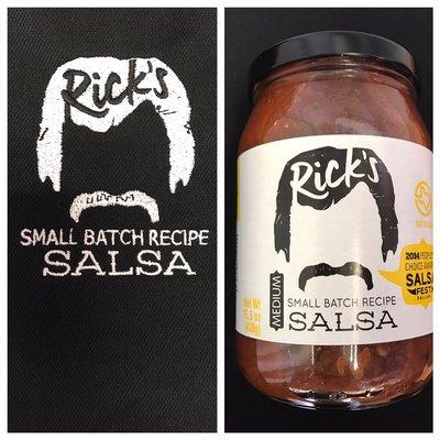 We love the way the embroidery turned out for Rick's Salsa!