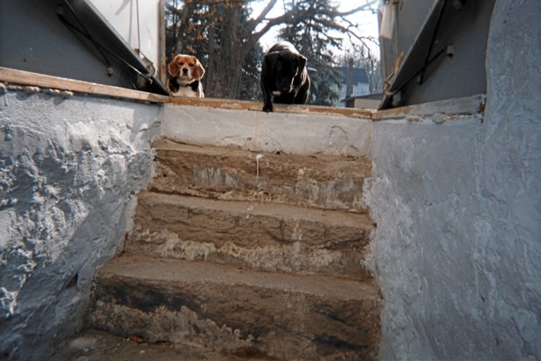 Stone & Mortar Foundation coated with Hydro-Seal 75 and patched with Hydro-Seal 75 Mortar