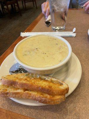 Excellent clam chowder