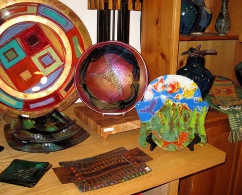 Fused glass, including the amazing work of Leland Dennick (ok, I admit it, we're related).