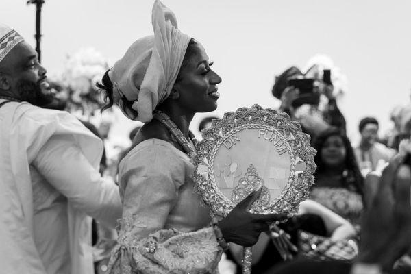 Nigerian wedding bride entrance