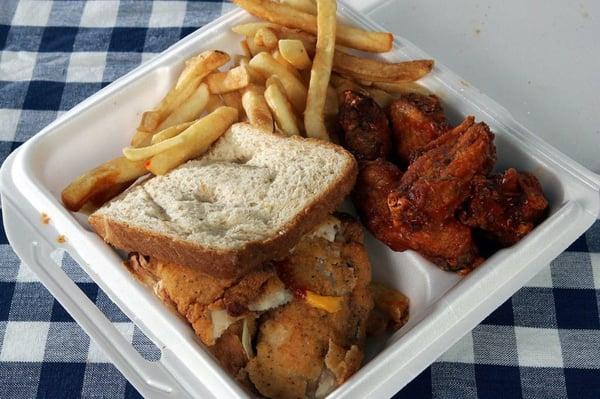 Fish Sandwich & Wings