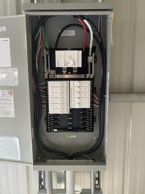 A subpanel for a garage for power