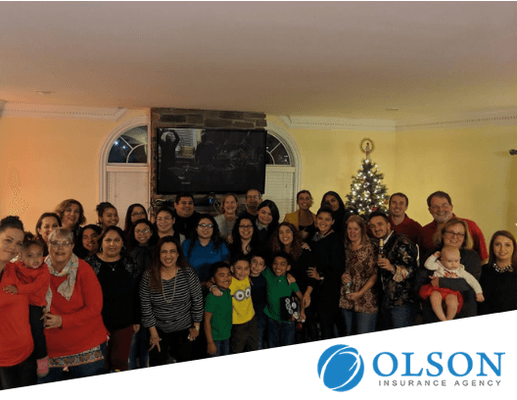 Christmas party with the Olson family