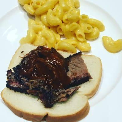 Final Course: Indoor Brisket with Mac n Cheese (Indoor BBQ class 11-12-15)