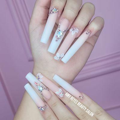 Extra long acrylic nail set