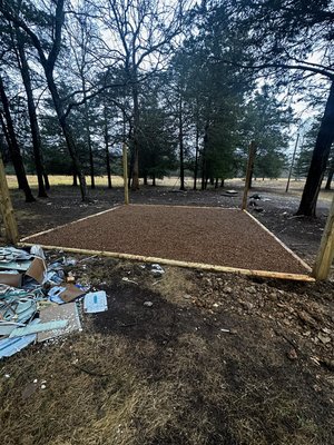 The beginning of a patio we have started.