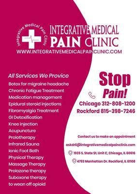 Services we provide to patients.