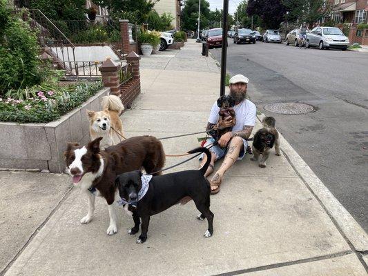 Paul with his East Astoria "lunch gang!"