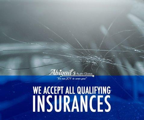 We accept all qualifying insurances for windshield repairs and windshield replacements in Lafayette!