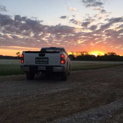 Late April frost on the sod farm. Mother Nature doesn't always cooperate with a farmers schedule...