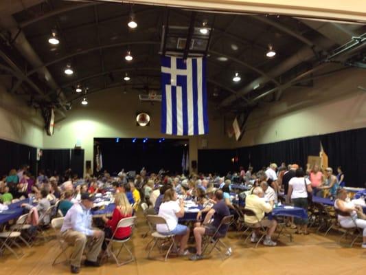 Greek Festival eating/dancing area