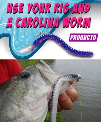 Use Producto Lure's Carolina Worm with any rig.