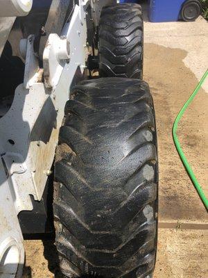 bald tires with no traction.