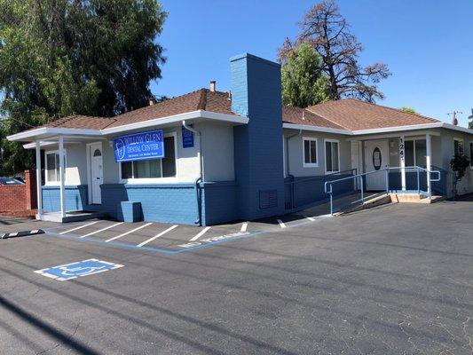 Wheelchair friendly with designated parking and ramp.