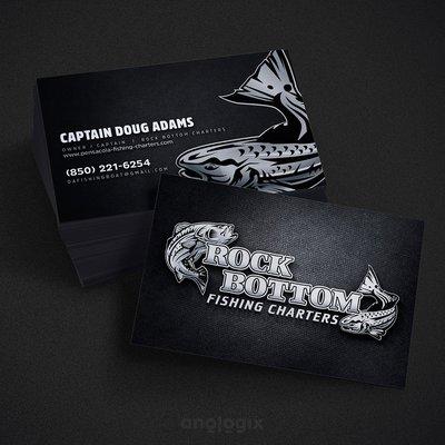 AnoLogix Graphic Design - Logo and Brand Identity - Rock Bottom Charters Business Cards