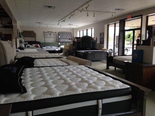 We have mattresses, mattress covers, complete bed sets, sheets, pillows, and more.