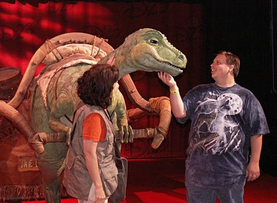 Animatronic dinosaur that people could interact with (2009)