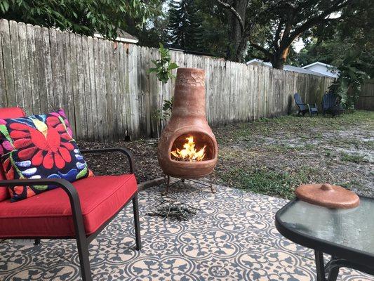 My new chiminea