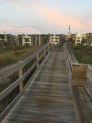 Walkway from beach. Secured.