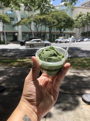 Green tea ice cream