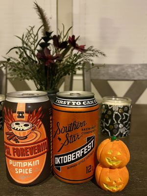 Independence pumpkin spice lager 4.8% and southern star Oktoberfest  6.25%