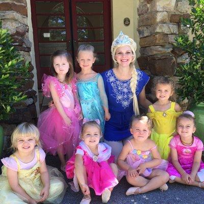 Princesses learn ballet and crafts.