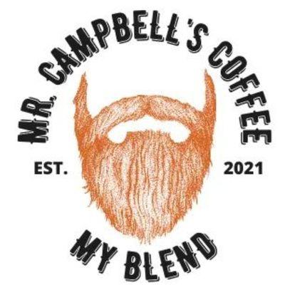 The logo for My Blend. This is my custom coffee that I like waking up with at camp.