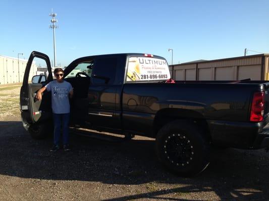 my son William Jr., and my old working truck.