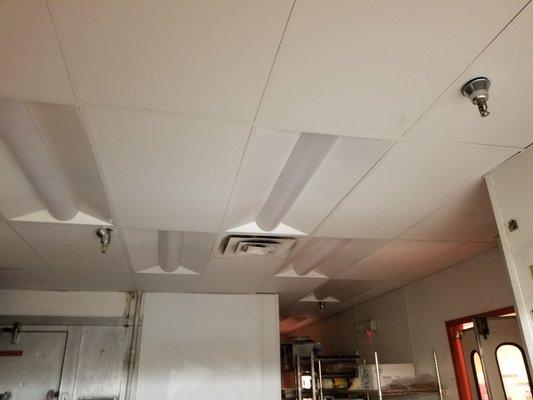 new drop ceiling and led lights installed