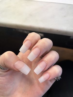 shaping before polish (straight tip extension)