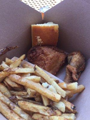 2 piece chicken with fries!