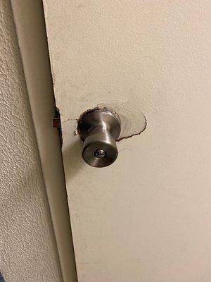 Broken bathroom door handle