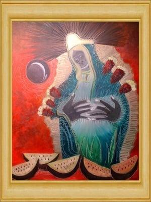 virgin of Guadalupe "en tus manos" oil by Jesus Moron