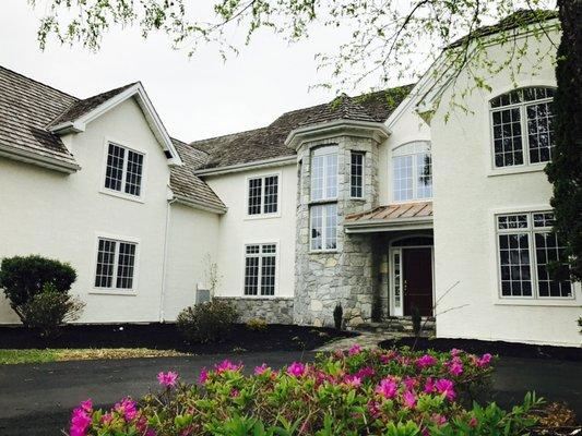 Stucco on house after completion