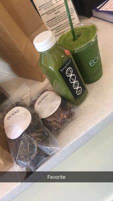 Green is my favorite juice and smoothie I got BOTH