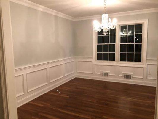 Dining room with some pretty nice trim. Invigoration of the interior of your abode is our duty. Let A3 solve it from here