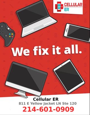 We fix it all. Phones, Tablets, Computers, Game Consoles & More!