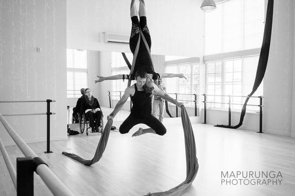 AirAligned performs in the Dance Studio at the ribbon cutting ceremony at WAL