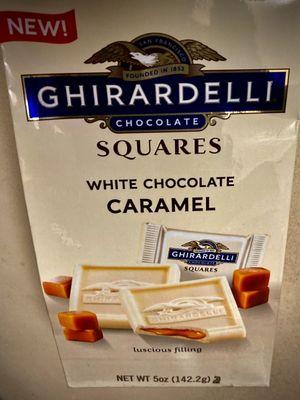 Ghirardelli White Chocolate Caramel squares, where have you been all my life?