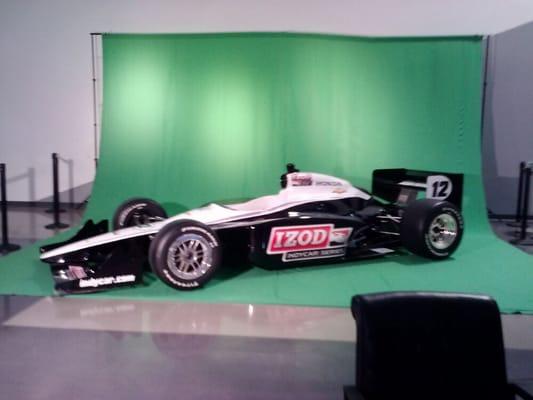 Green screen puts you in Indy Car at track for $10