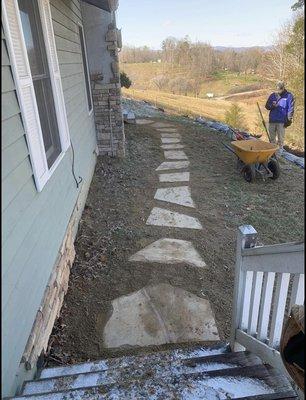 Flagstone steppers