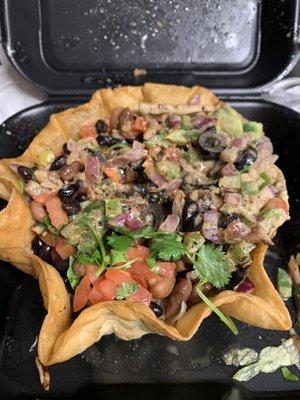 Veggie Taco Bowl (that shell was delicious)