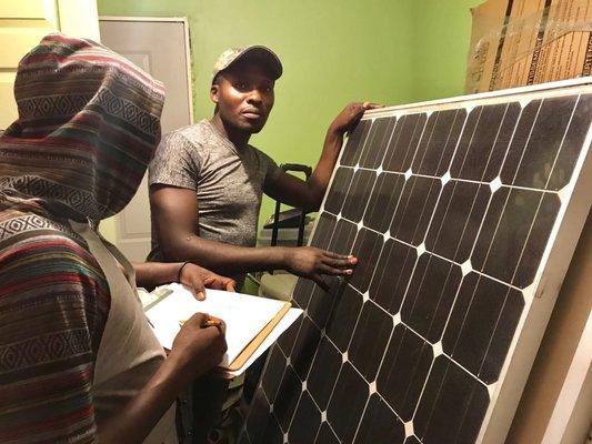 Solar photovoltaic installation training class