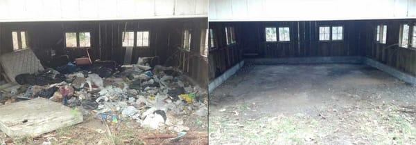 before & after Indianapolis Junk Removal 2014