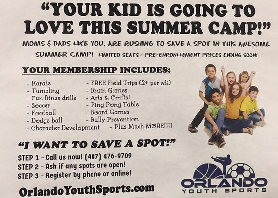 Summer Camp now Enrolling