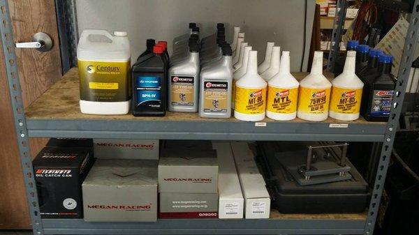 Full inventory of oem and performance fluids.